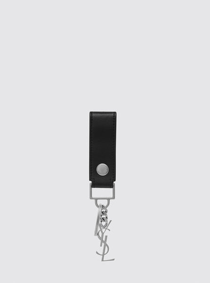 Saint Laurent Monogram Keyring QT Black