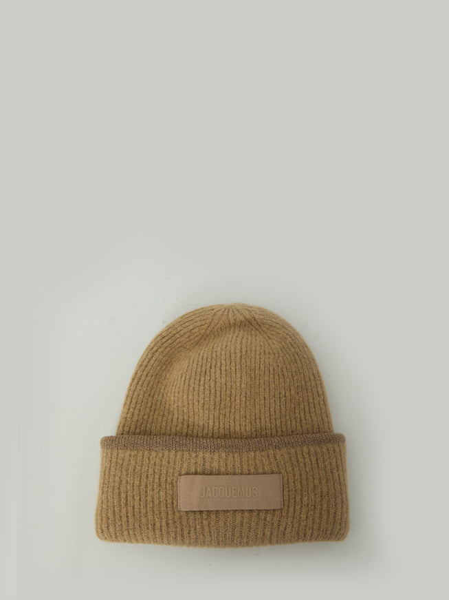 Jacquemus Beige Gros Grain Beanie QT Beige