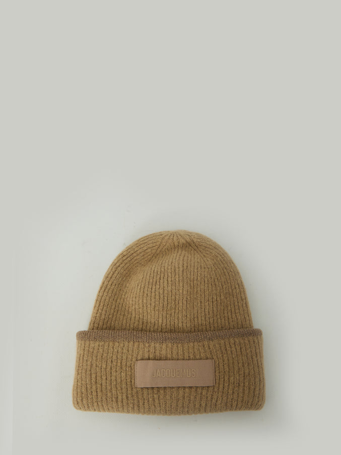 Jacquemus Beige Gros Grain Beanie QT Beige