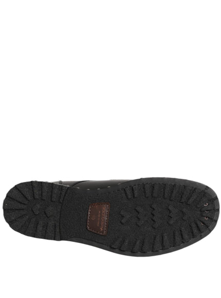 Dolce & Gabbana Black Leather Studded Formal Shoes