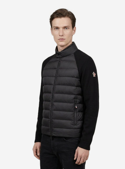 Moncler Grenoble Black Padded Cardigan