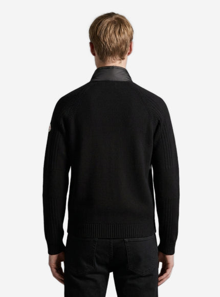 Moncler Grenoble Black Padded Cardigan