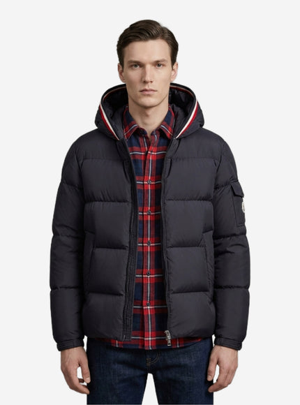 Moncler Short Lacfroid Down Jacket Blue