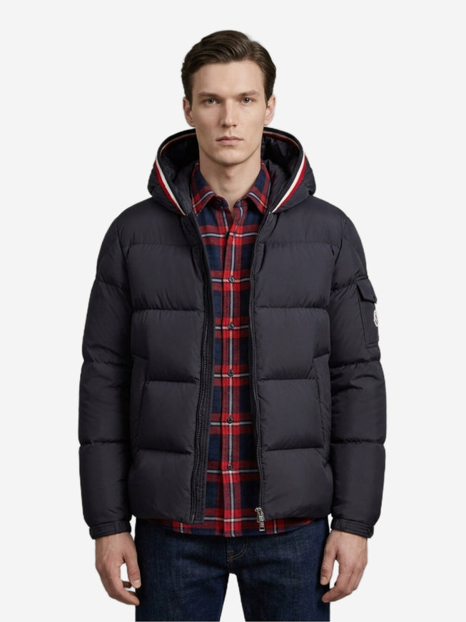 Moncler Short Lacfroid Down Jacket Blue