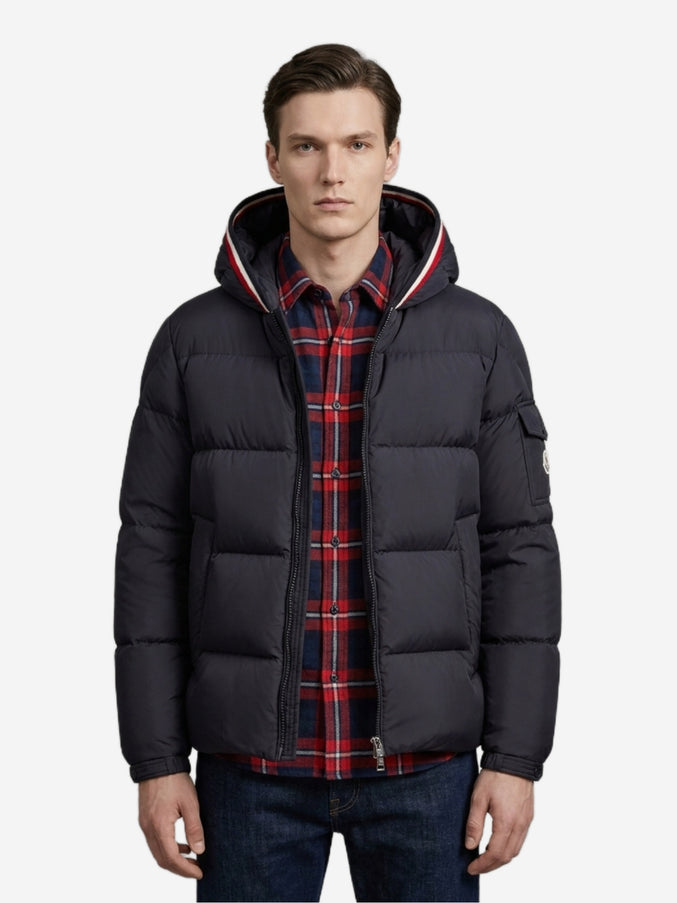 Moncler Short Lacfroid Down Jacket Blue