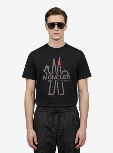 Moncler Grenoble Cotton T-shirt With Logo Black
