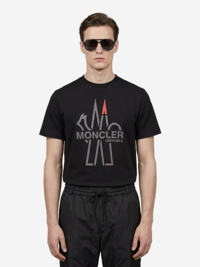 Moncler Grenoble Cotton T-shirt With Logo Black