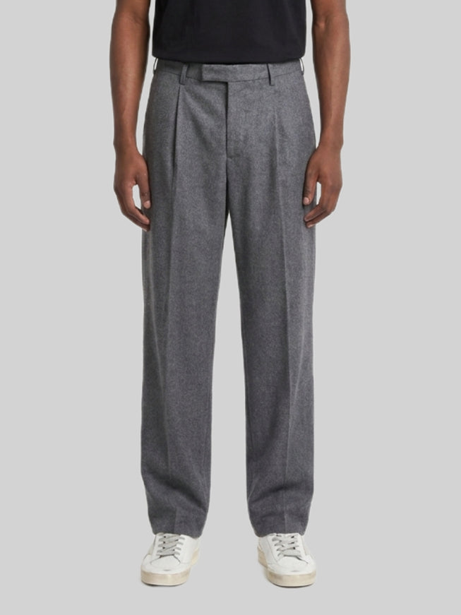 Pt Torino Samuel Trousers In Wool Drill Grey