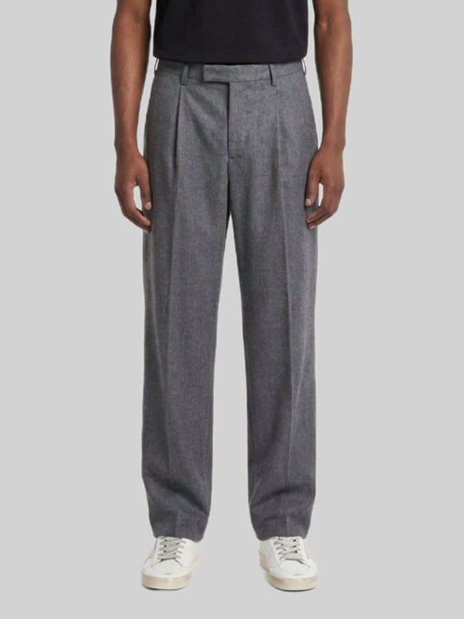 Pt Torino Samuel Trousers In Wool Drill Grey