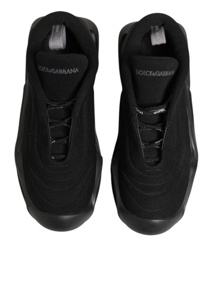 Dolce & Gabbana Black Wave Low-Top Lace-Up Sneaker