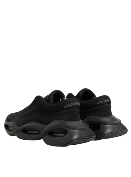 Dolce & Gabbana Black Wave Low-Top Lace-Up Sneaker