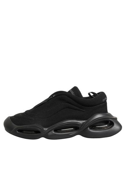 Dolce & Gabbana Black Wave Low-Top Lace-Up Sneaker