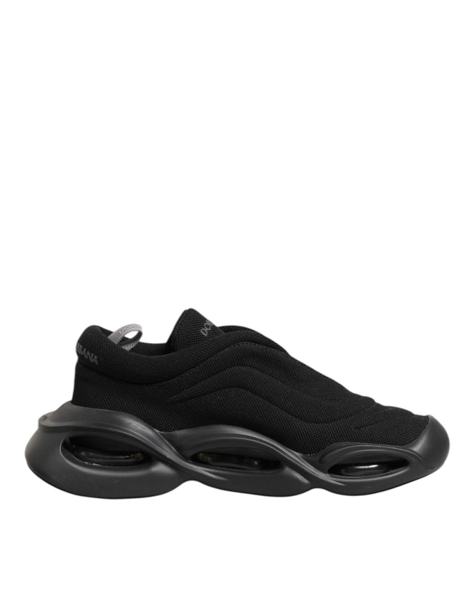 Dolce & Gabbana Black Wave Low-Top Lace-Up Sneaker