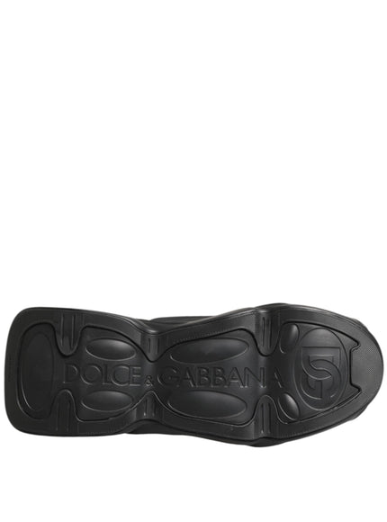 Dolce & Gabbana Black Wave Low-Top Lace-Up Sneaker