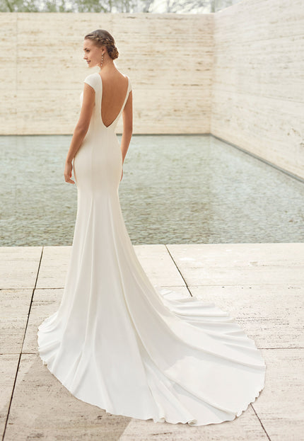 Rosa Clará Couture Dylan Crepe Column Wedding Dress
