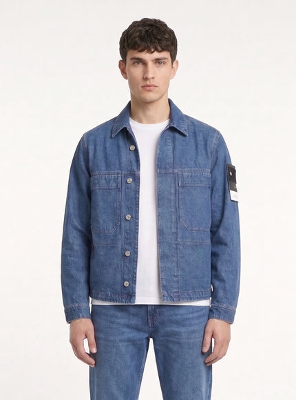 Stone Island Indigo Denim Jacket Blue
