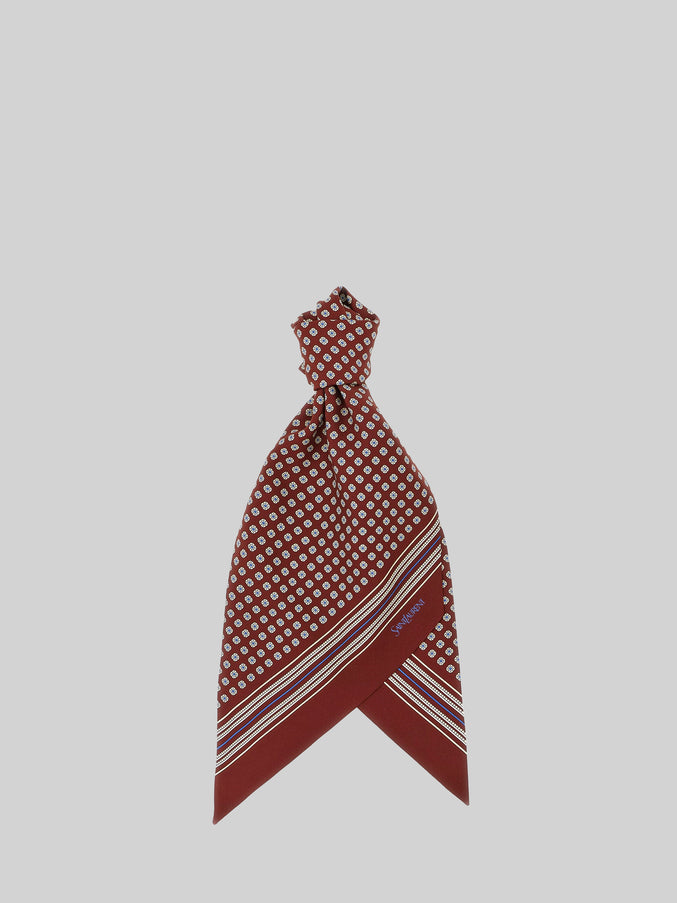 Saint Laurent Lavallière Ribbon In Silk Twill QT Bordeaux
