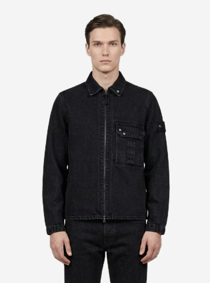 Stone Island Black Denim Overshirt Black