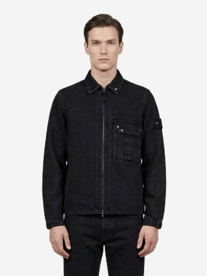 Stone Island Black Denim Overshirt Black