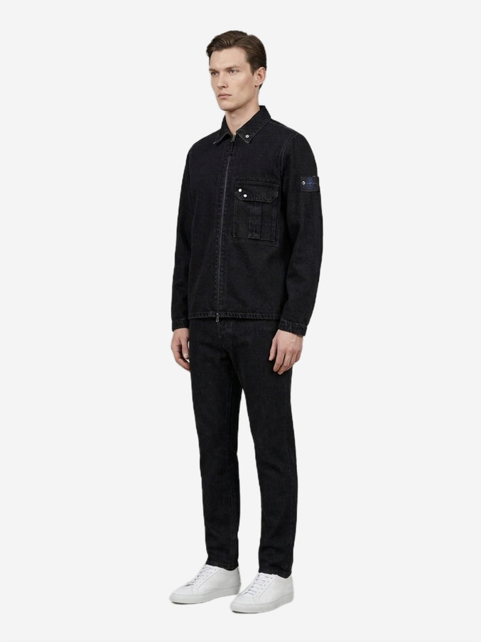 Stone Island Black Denim Overshirt