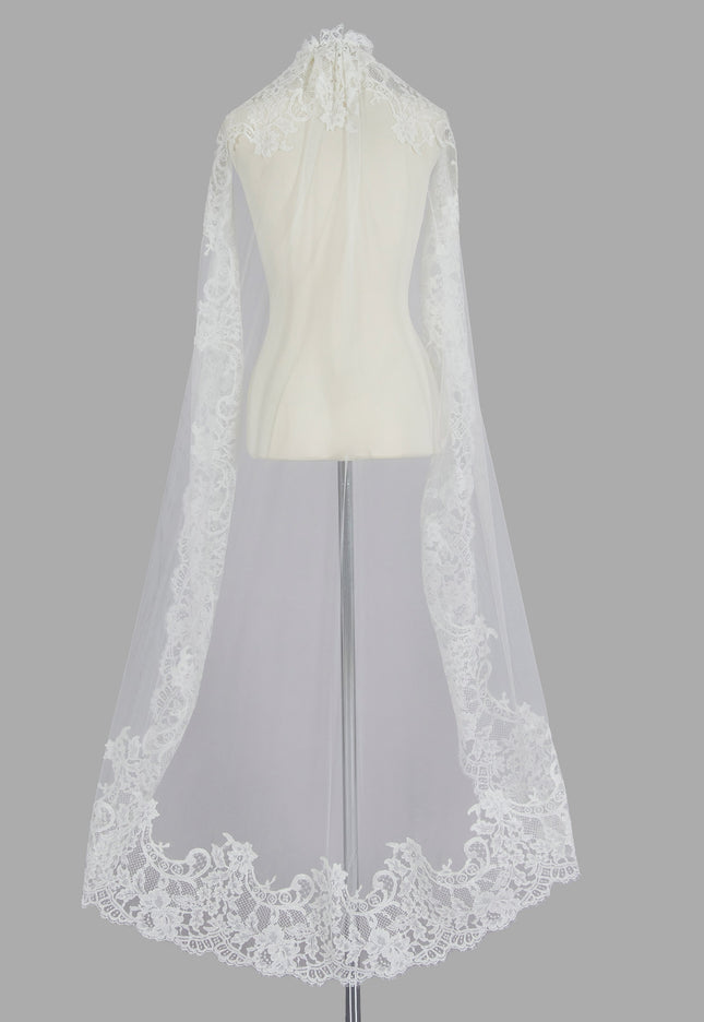 Rosa Clará Couture Soft Tulle Lace Wedding Veil
