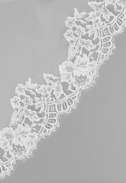 Rosa Clará Couture Manila Rebrodé Lace Soft Tulle Wedding Veil