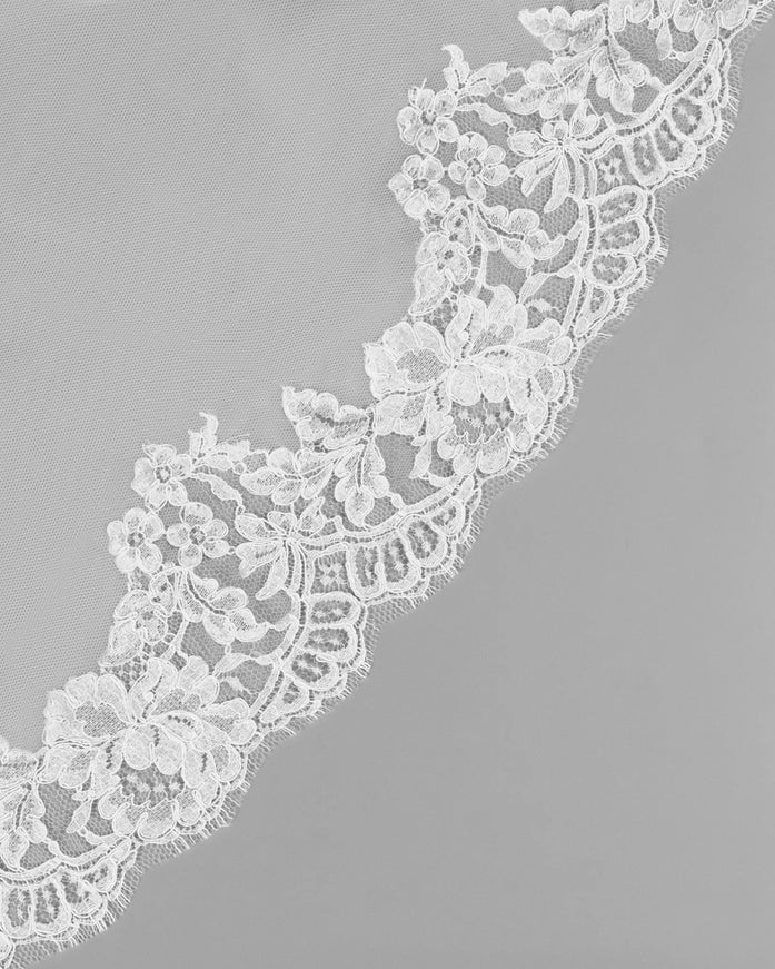 Rosa Clará Couture Manila Rebrodé Lace Soft Tulle Wedding Veil