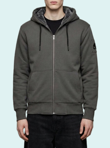 Moose Knuckles Classic Bunny Hoodie Grey