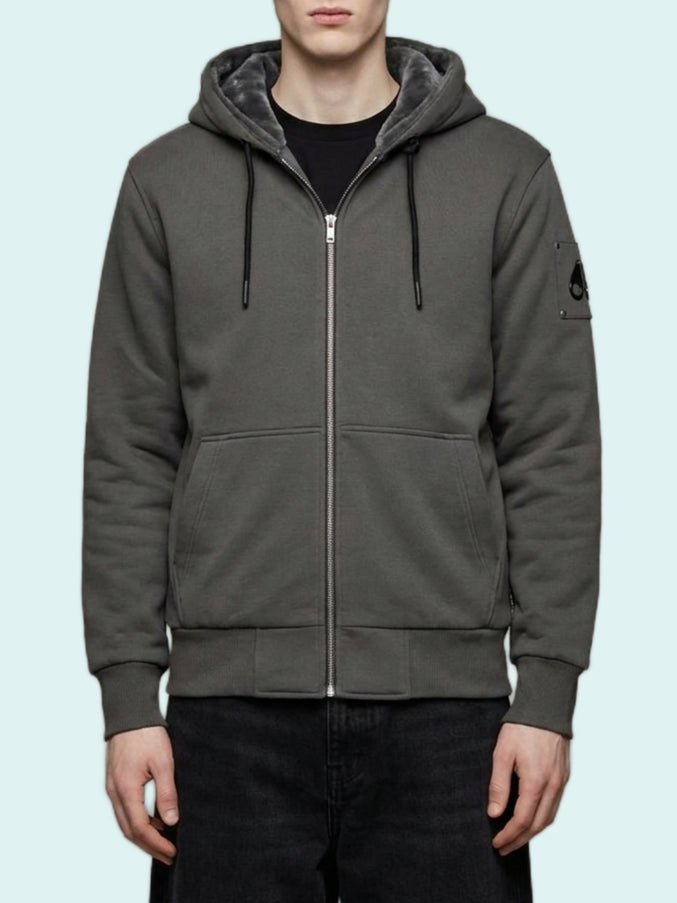 Moose Knuckles Classic Bunny Hoodie Grey