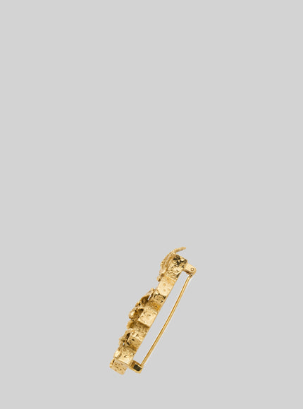 Saint Laurent Cassandre Brooch In Metal With Hydrangea Motif