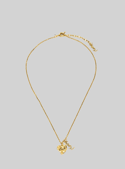 Cassandre Heart Necklace In Brass