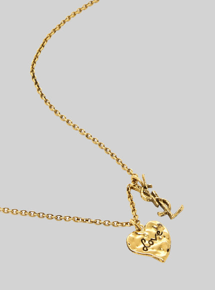 Cassandre Heart Necklace In Brass