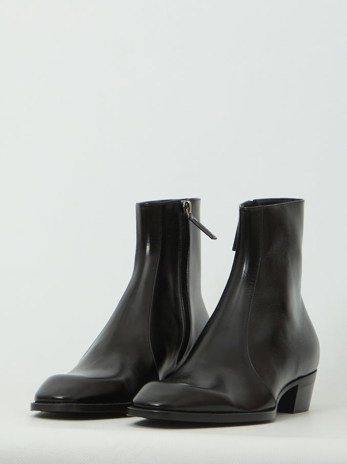 Saint Laurent Black Aurelien Boots