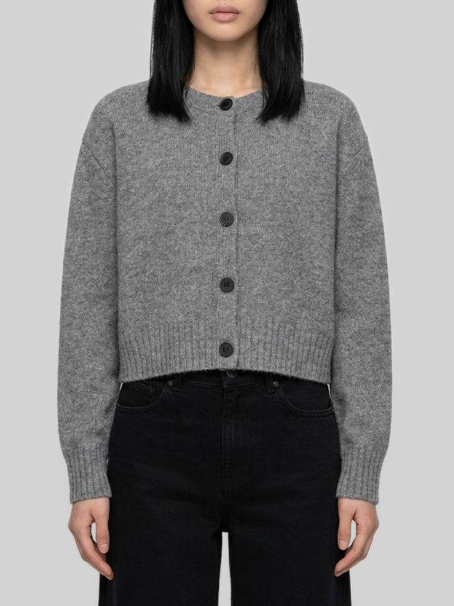 Loulou De Saison Anthracite Remus Cardigan Grey