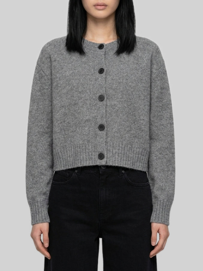Loulou De Saison Anthracite Remus Cardigan Grey