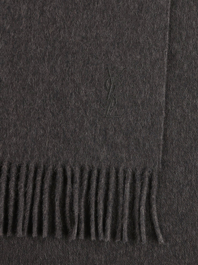 Saint Laurent Anthracite Cashmere Scarf