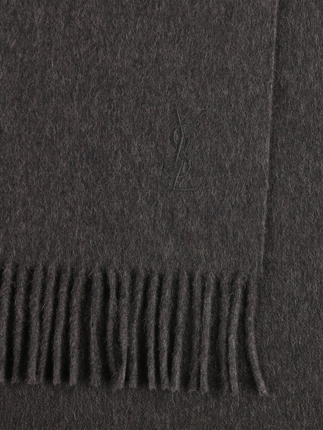 Saint Laurent Anthracite Cashmere Scarf