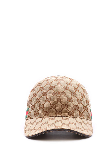Gucci Cap With Web Detail Beige