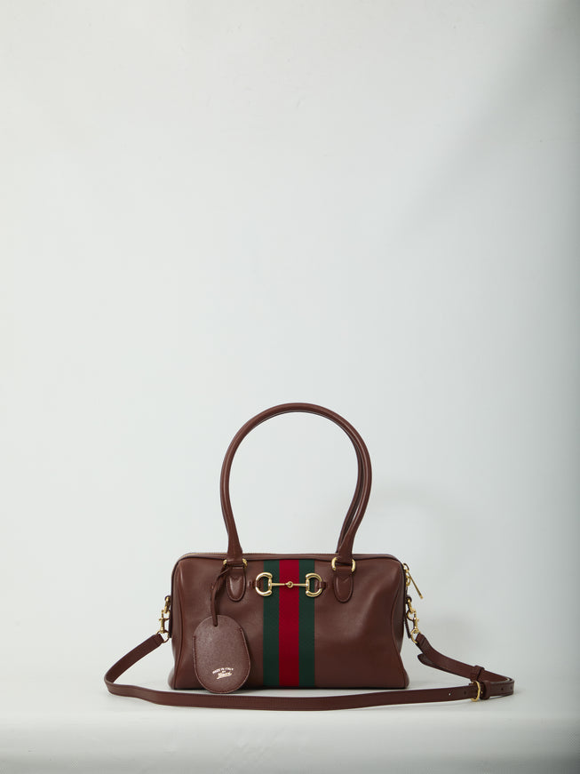 Gucci Medium Bauletto Borsetto Bag QT Brown