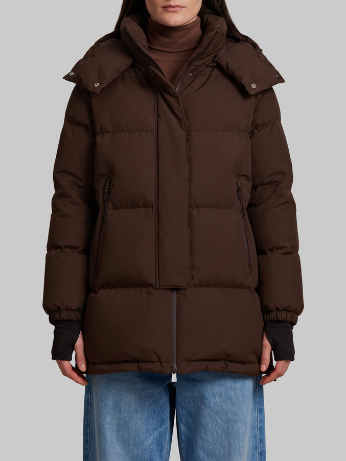 Herno Relaxed Jacket In 2-layer Windstopper Brown