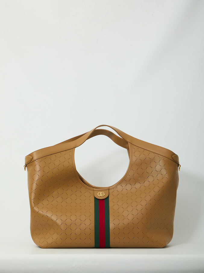 Gucci Giglio Shopping Bag Large QT Beige