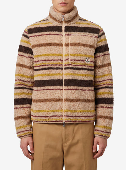 Moncler Teddy-effect Zip Cardigan Brown