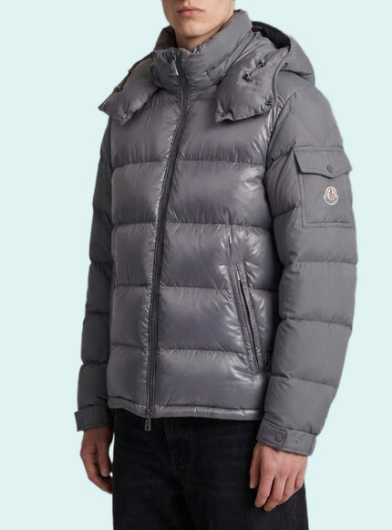 Moncler Short Maya Down Jacket Grey