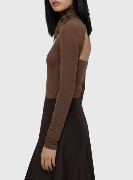 Lemaire Ballerina Scarf Top In Mesh Jersey