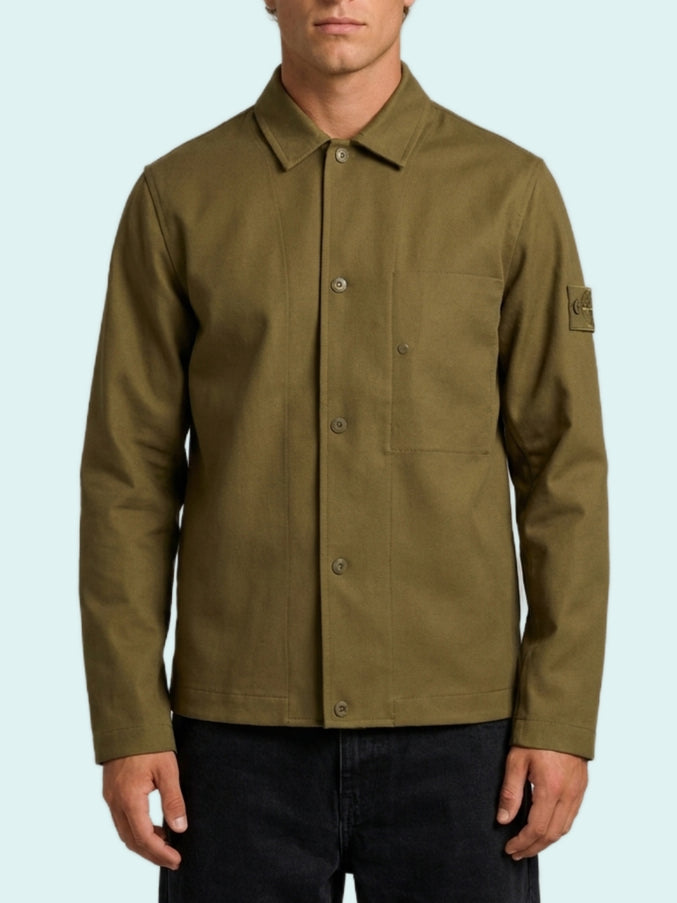 Stone Island Military Green Ghost Overshirt Green