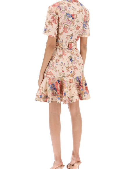 Zimmermann august belted linen shirt dress