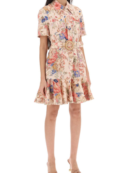 Zimmermann august belted linen shirt dress