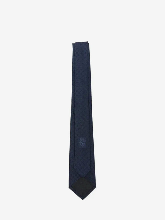 Silk Jacquard Tie With Gg Interlocking