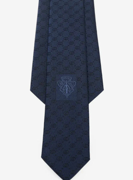 Silk Jacquard Tie With Gg Interlocking