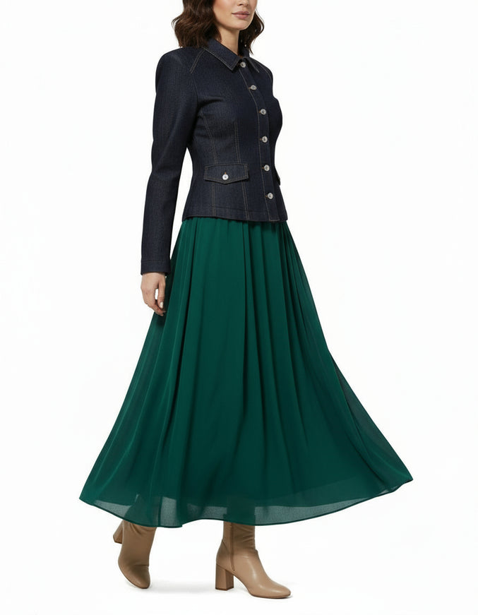 Dolce & Gabbana Dark Blue Collared Denim Jacket